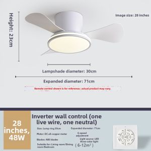 HUANGJIANG | New Quiet Small Ceiling Fan Light