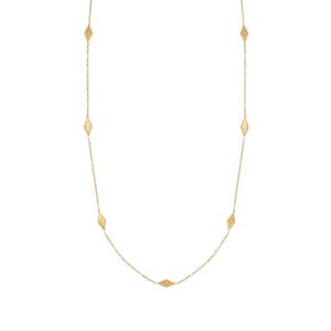 Rhombus Layer Chain Necklace • Waterproof Non Tarnish • Silver 18K Gold Plated 316L Stainless Titanium Steel Fashion Necklaces Women NL315 Solis Jewelry