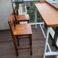 Bar Chair Coffee Shop Solid Wood Bar Stool Minimalist High Stool Backrest Chair Bar Stool Front Desk Cashier Stool Manufacturer. 
