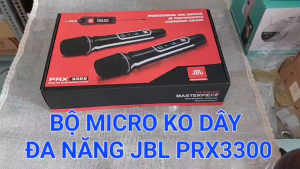 Bộ 2 Micro Không Dây J.B.L PRX 3300 Chống Hú Siêu Nhẹ Pin Sạc Tiện Lợi