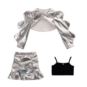 การแสดงแฟชั่นสาว ๆ การแสดงการเต้นแจ๊ส ชุดสูท เท่ห์ สตรีทสไตล์ ชุดเด็กเทคโนโลยีแรงบันดาลใจ T-stage Ensemble