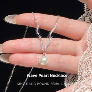 Luxury Mermaid Tear Pearl Long Pendant Necklace