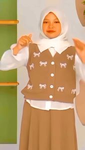 Akhira Set 3in1 Setelan Anak Remaja Perempuan Usia 9-16 Tahun // Setelan Anak Perempuan Terbaru