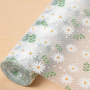 1 Roll Kitchen Cabinet Liners EVA Shelf Drawer Mat Non-Adhesive Waterproof Anti-Slip Anti-Dust Fridge Table Mat For Home Use