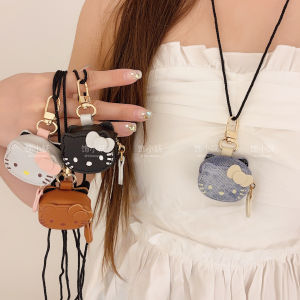 สร้อยคอแบบแขวนหัวใจสัตว์น่ารัก Kitty ทำจากหนัง โซ่ยาว กระเป๋า หมวก เครื่องประดับแฟชั่นสุดเก๋สำหรับผู้หญิงและเพื่อนๆ