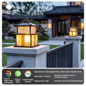 VINCAN | Solar & Electric Dual-Use Pillar Light
