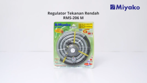 Miyako Paket Selang dan Regulator Kompor Gas Tekanan Rendah RMS-206 M
