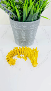 Mythic Golden Dragon – 3D Printed Articulated Fantasy Figure | Decorative Fidget Toy Collector Gift