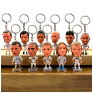 โมเดลตุ๊กตาฟุตบอลนักเตะที่เป็นที่รู้จัก เช่น เมสซี่ โรนัลโด มูบัตติ ของขวัญเครื่องประดับกุญแจ ของขวัญสำหรับแฟนฟุตบอล