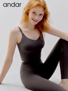 Andar Sports Intimates Female Bra Backless Bra Vest Outer Wear Fitness Yoga Sports Vest Type Bra