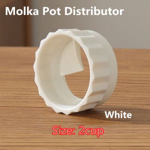 KANONE Moka Pot Dosing Funnel Anti-Spill Coffee Powder Distribution Ring Fits 2-6 Cup Italian Stovetop Espresso Moka Maker
