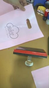 [Tặng Mực] Con Dấu In Thương Hiệu Khắc Dấu Logo Khắc Dấu In Túi Nilon In Hộp Carton Túi Kraft In Ly Nhựa Mộc In Bao Bì