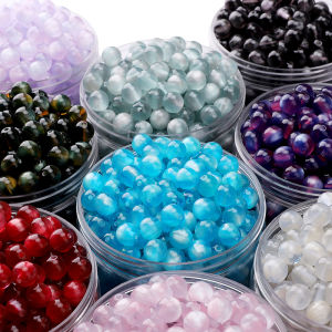 10MM 10ชิ้น/ถุงเรซิ่นลูกปัดฝันสร้อยคอ DIY สร้อยข้อมือต่างหูเครื่องประดับทำเครื่องเพชร