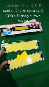 Đèn led nội thất trần cabin xe tải công nghệ COB siêu sáng điện autovol 12v-24v