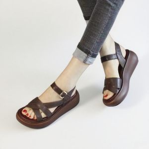Soft Faced Open Toed Womens Flat Sandals Lightweight Non Slip Comfortable Beach Summer