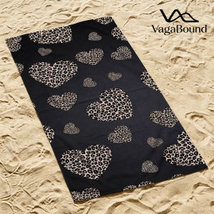 BILIBILI | Leopard Print Hearts Beach Towel Sand Free Quick Dry Absorbent Thin Compact Towels for Swimming Pool Camping Beach Accessories