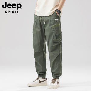 JEEP SPIRIT | Mens American Loose Fit Tapered Cuff Workwear Pants Autumn