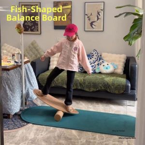 Jiaxun | Multi-function Balance Board for Training Surfing Yoga Fitness Indoor Use Walnut Wood