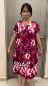 WOMEN BATIK DRESS NIGHTY GOOD QUALITY/BAJU BATIK MURAH BAJU BATIK DRESS FREE SIZE READY STOCK