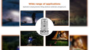 [พร้อมส่ง] โคมไฟแคมป์ปิ้งพร้อมพัดลม LED ไฟฉุกเฉิน สามารถชาร์จไฟบ้านและโซล่าเซล์ โคมไฟแคมปิ้งพกพา โคมไฟตะเกียงแคมป์ปิ้ง