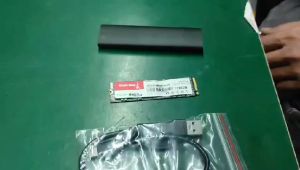 Casing SSD M.2 NVMe SSD Enclosure USB Type C up to 10 Gbps 2 in 1 Kabel Portabel