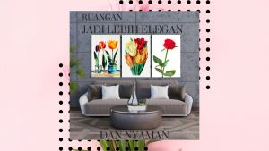 Hiasan Dinding Aesthetic Ruang Keluarga/Tamu Wall Decore Aesthetic LP
