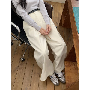 imimtuan | Quần Culotte Dáng Suông Thoải Mái Đai Đàn Hồi Một Phần Phong Cách Vintage