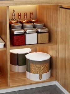 Kitchen Drawer Style Pull Basket Cabinet Double Layer Bowl And Dish Cabinet Separated Seasoning Bowl And Basket Drawer Organiser Tray Organizer Cupboard Divider Storage Rack Multifunctional