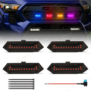 APP Control 64Colors Grille Lights For Toyota Tacoma TRD Sport 2024 2025 Front Grill Car LED Warning Daylights Auto DRL DIY RGBW