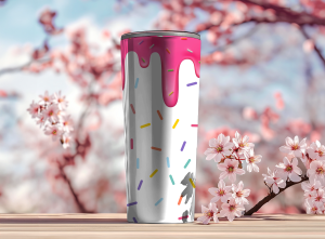 Donut Drip Tumbler Bottle Stainless Steel Design Saiz 20 oz