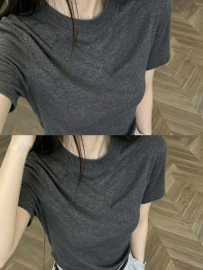 DUOFEIYAN | High-end Grey Short Sleeve T-shirt