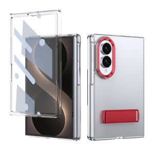 szhaiyu | Luxury Transparent Invisible Kickstand Case for Samsung Galaxy Z Fold 8 Ultra 7 6 5 4 Tempered Glass Screen Film Anti-drop Cover