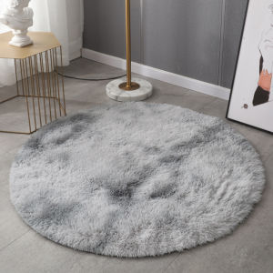 Silk Wool Tie Dye Round Carpet