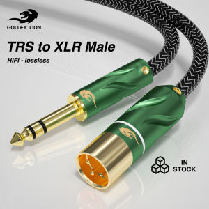 GOLLEY LION 6.35 mm 1/4 Inch TRS Male to XLR Male Audio Stereo Mic Cable - 6.5 mm 1/4 Inch Balanced Speaker Mic Cable