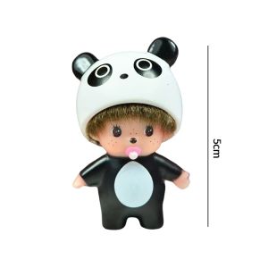Sanrio | In Stock Hello Kitty Monchhichi Keychain Vinyl Anime Action Figure Cute Cartoon Car Pendant Desktop Ornament Toy Gifts 몬치치 키링 &*