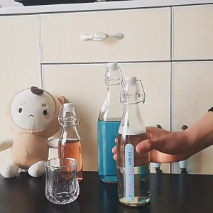 B MALL GLASS BOTTLE WITH STOPPER 1000ML 500ML KORKEN BOTTLE WATER BOTTLE