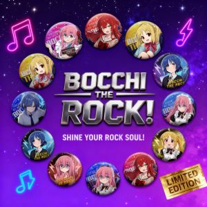 Bandai | Anime Badge Otaku Cosplay Accessories Lonely Rock PTE Double Flash Emblem Silver Onion Plain Laser 75mm 58mm Anime Badge For