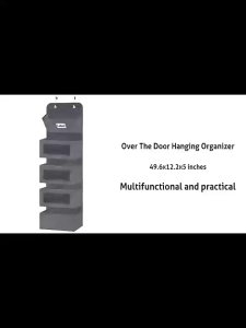 Keycool Back Door Hanging Organizer PVC Wall Mounted Storage Bag Behind the Door for Bedrooms Closets Bathrooms