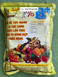 Hữu cơ khoáng cao cấp - Humic Con cá vàng B+ ( gói 1kg )ra rễ cực mạnh lá xanh trái siêu lơn trái trái to bóng đẹp chắc nặng