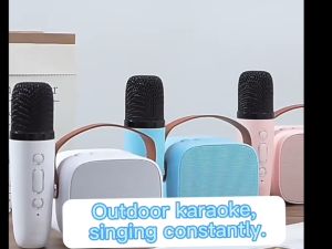Dual Microphone Wireless Karaoke Speaker Portable Professional Karaoke Smart External 3D Stereo Surround