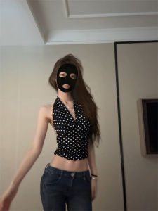 Áo Ba Lỗ Hở Lưng Kẻ Sọc Đen Cho Nữ Mùa Hè Ôm Vừa Vặn Áo Ngắn Mặc Trong Và Ngoài Áo Khoác Ngoài Gợi Cảm Cho Cô Gái Trẻ