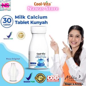 Coolvita Milk Calcium Chewable Tablet Kunyah Peninggi Badan Original isi 30 Tablet