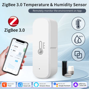Zigbee Temperature Humidity Sensor Home Indoor Hygrometer Thermometer Smart Life App Remote Monitor Work With Alexa Zigbee2MQTT