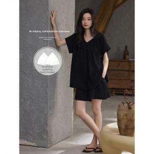 Summer Cooling Chest Pad Sleepwear Set