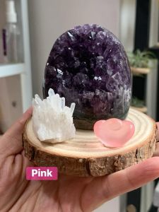 discount50% Highgrade 💜 Raw Amethyst x Clear Quartz Combination 🔮 紫水晶 × 白水晶能量结合|稳定 × 净化 × 提升频率
