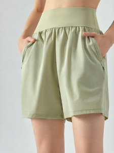 Four-way Stretch Quick-dry Breathable High-waist Tummy-control Loose Shorts