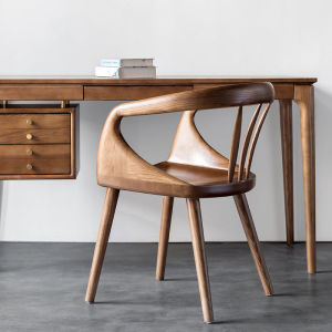 เก้าอี้รับประทานอาหารสไตล์ยูเครนแบบไม้เนื้อนุ่ม สไตล์ยูเครน ไม่ต้องประกอบ สำหรับบ้านและห้องทำงาน วัสดุไม้ยางพารา