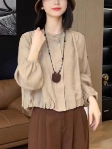 French Elegant Long Sleeve Shirt Women Beautiful Fashionable Unique High-End Feeling Trendy Top Quality Material Comfortable Fit