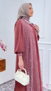 Dress jumbo Zahrany #6/dress wanita Busui/Dress pesta kondangan/baju wanita murah/Gamis jumbo LD 110/dress terkini 2025