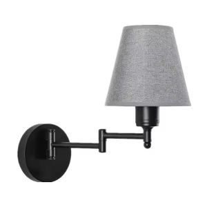 LED American Wall Lamp Folding Swing Arm US EU Plug Switch Fabric Bedroom Bedside Living Room Study Stairway Aisle Plug Light